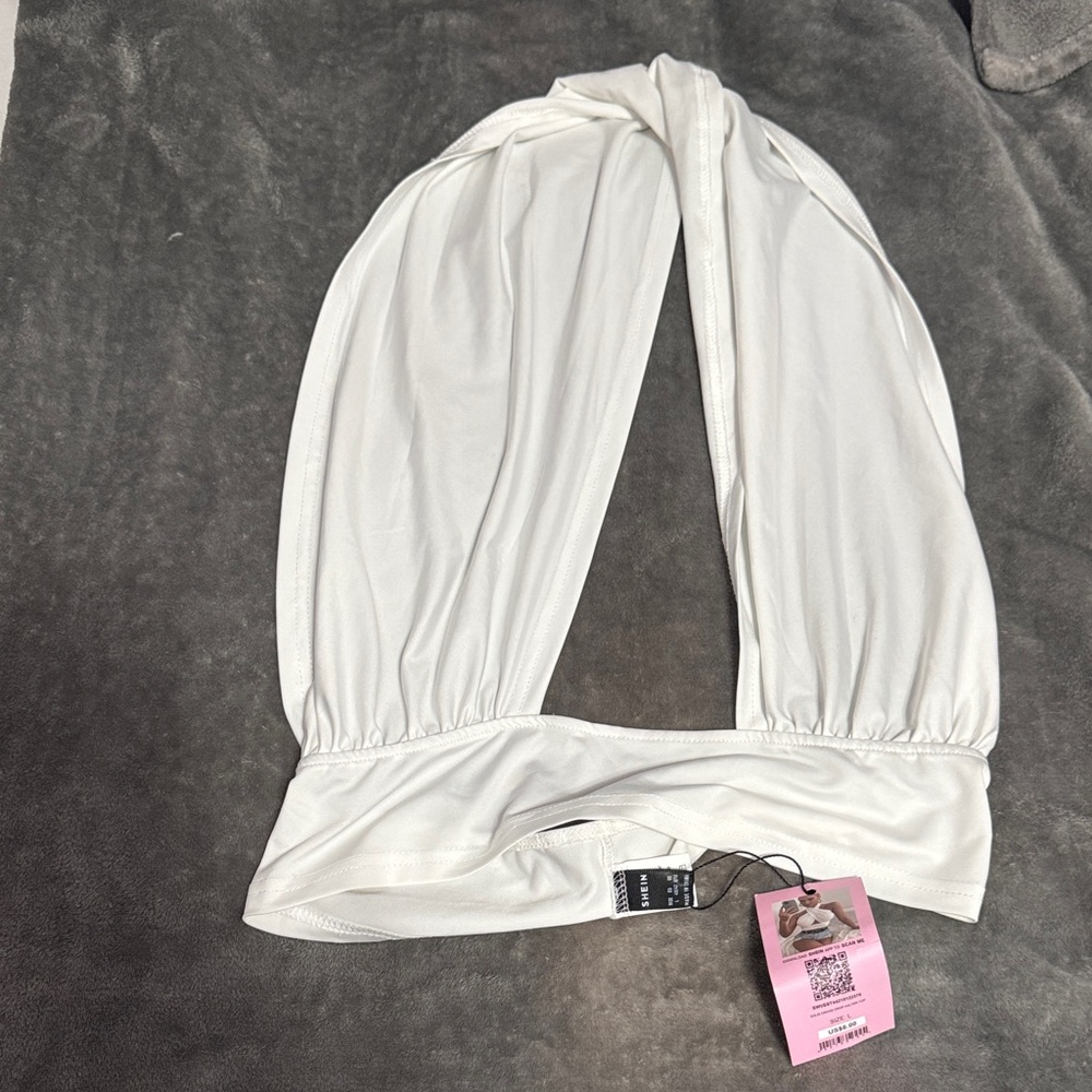 White Halter Top